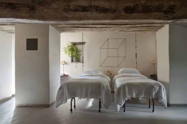 rustikales Hotel sichtbar belassene Holzbalken-Decken Monteverdi Toskanischer-Stil