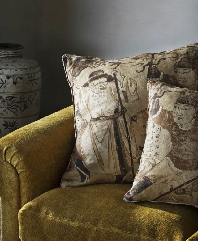 Kissen exotische Muster chinesisch inspiriert vintage Möbel