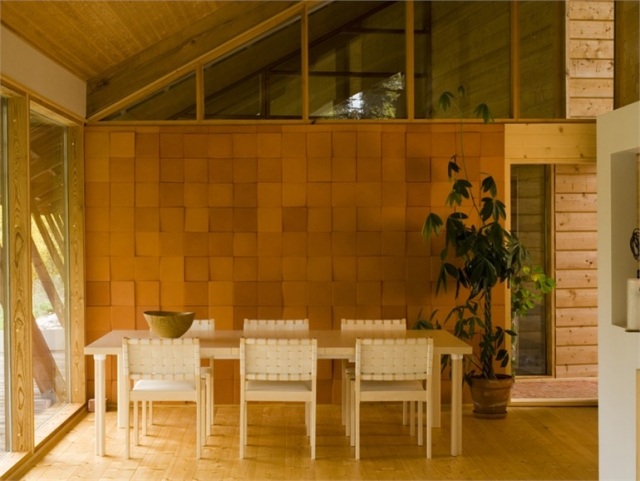 terrassen gestalten garten ausstattung holzstühle-Alvar Aalto