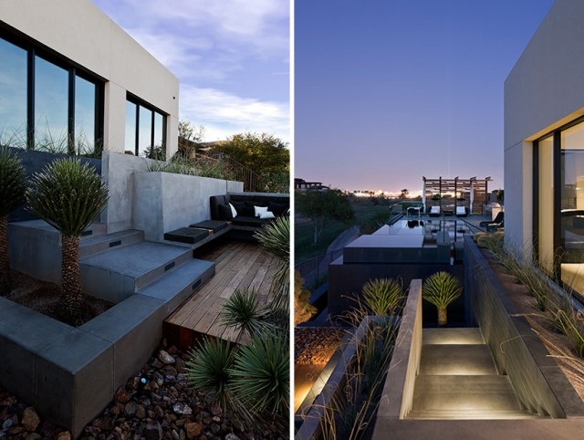 tresarca modernes-einfamilienhaus flachdach pool terrassen begrünt