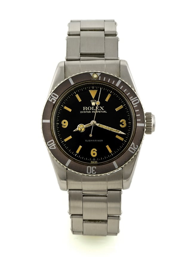 wertvolle antike armbanduhren Rolex schwarz zifferblatt hergestellt ca-1954