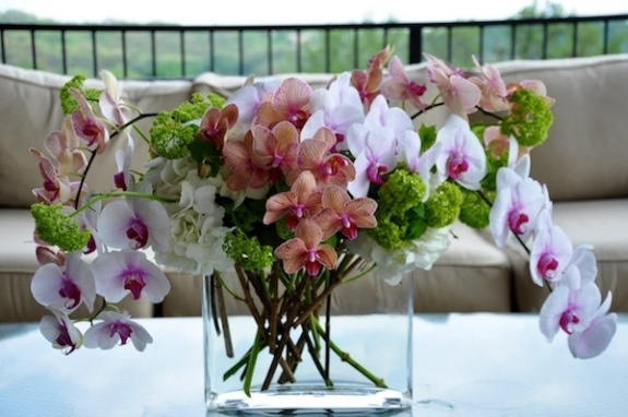 terrasse balkon oder garten gestalten vase orchideen