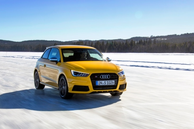 Audi S1 vorn schnee wetter bedingungen
