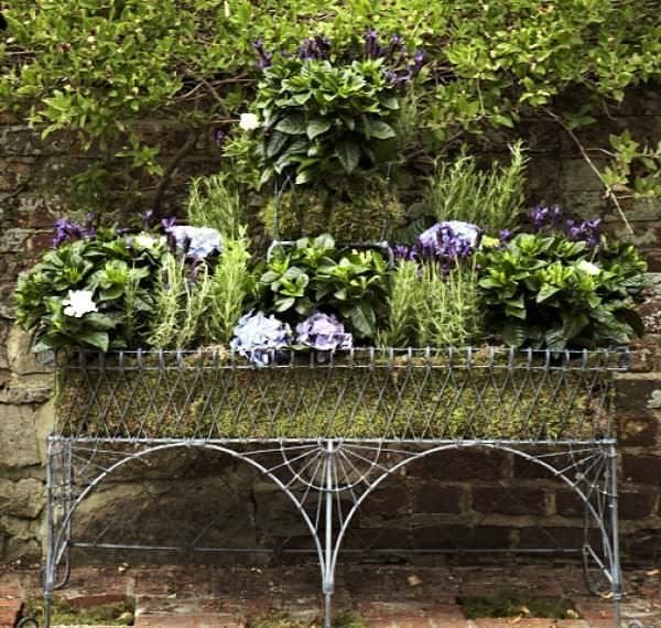 Blumenkübel für garten terrasse außen-metall gestell-filigran 