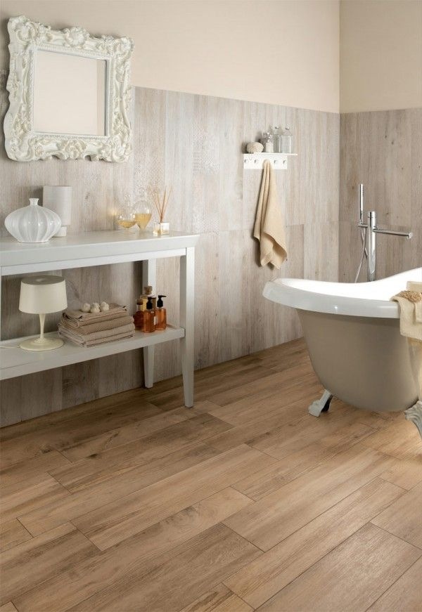 Bodenbeläge im badezimmer-holzparkett- hochwertig freistehende badewanne 