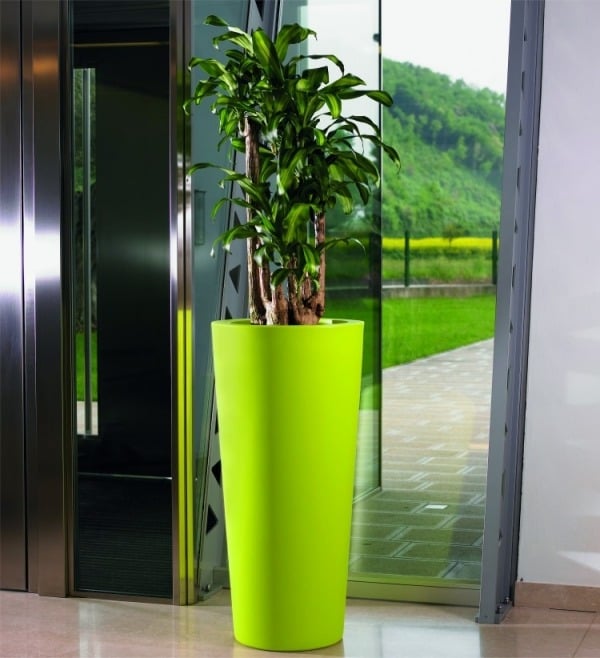 Pflanzgefäße-drigani LT 2497-apfelgrün frisch säulenform