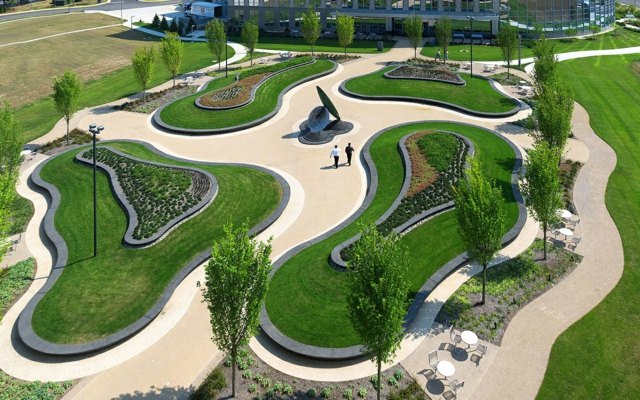 Stadtpark USA moderne Landschaftsarchitektur Landschaftsbau