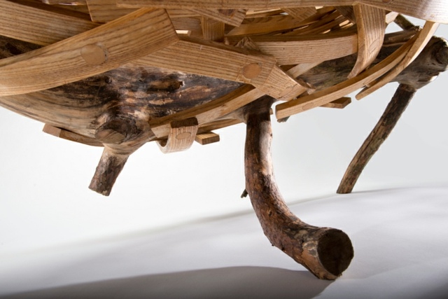 Gestaltung Ideen Gartenbank aus Holz modernes Möbelstück