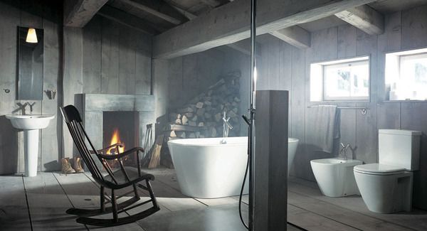 Gestaltungsideen für das Badezimmer design tipps rustikale elemente modern
