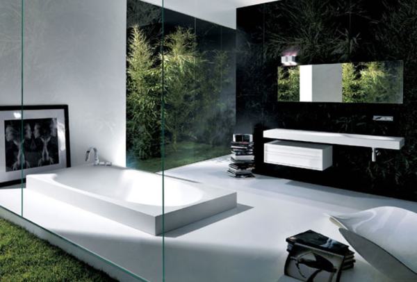 Gestaltungsideen Badezimmer trendig einrichtung möbel minimalismus aktuell
