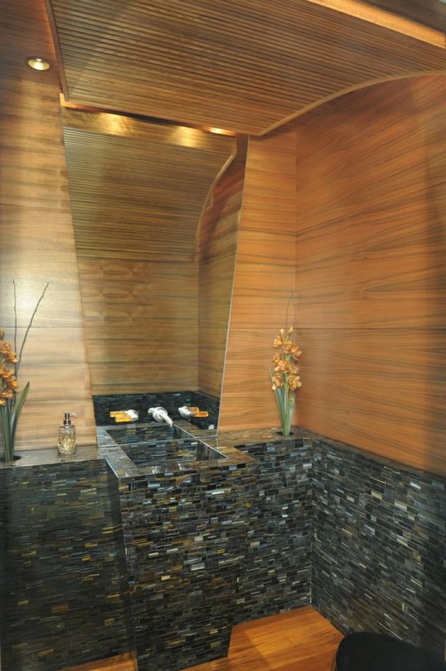 Mosaik Badezimmer Gestaltung Ideen modern luxuriös