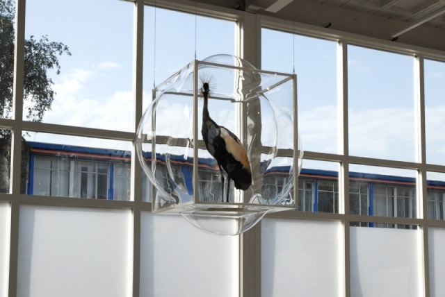 Hängende Speichereinheit-aus geblasenem-glas Vogelfigur deko Thier-VanDaalen
