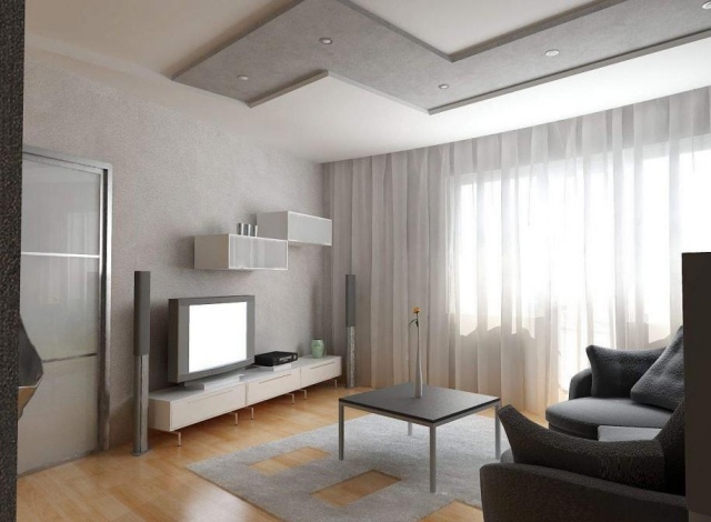Gardinen luxuriös interieur modern ausstattung grau farbe