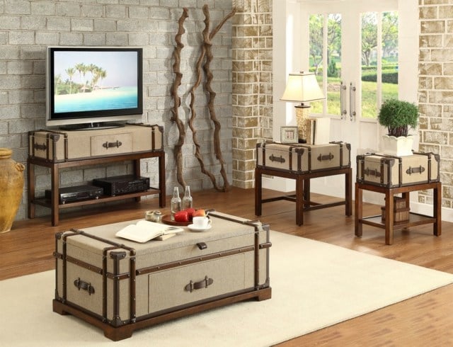 Holz Möbel Design Ideen Wohnzimmer einrichten