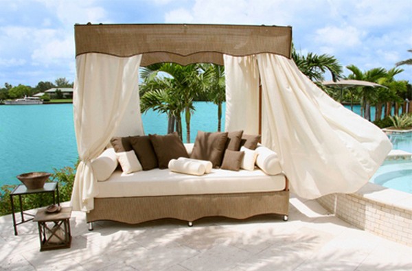 relax Möbel-Outdoor Polsterbett-mit Himmel-couch Kissen