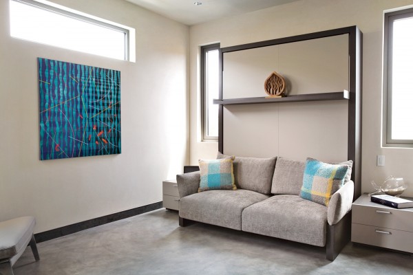 Modernes Passivhaus gästezimmer sofa wird bett deko