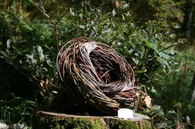 Nest förmige-garten deko-ideen zum nachbasteln korb weide