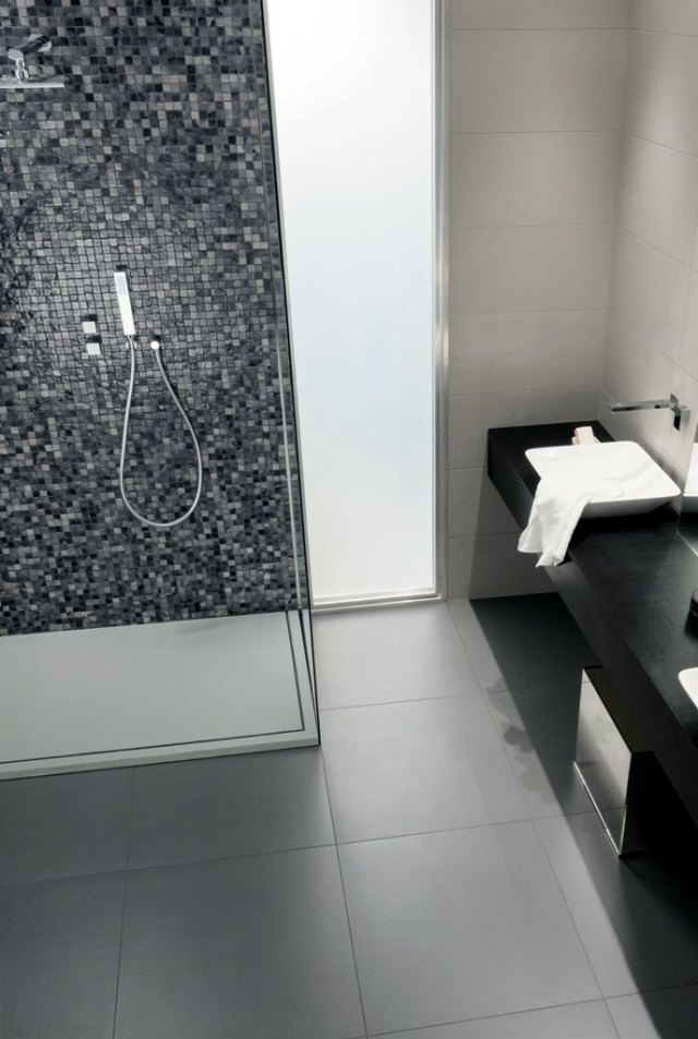REPLAIN moderne Ideen zur Badgestaltung grau dusche waschtisch
