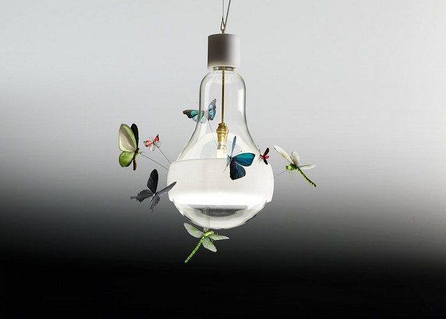 Glühbirne moderne Beleuchtung Lampe Insekten dekoriert