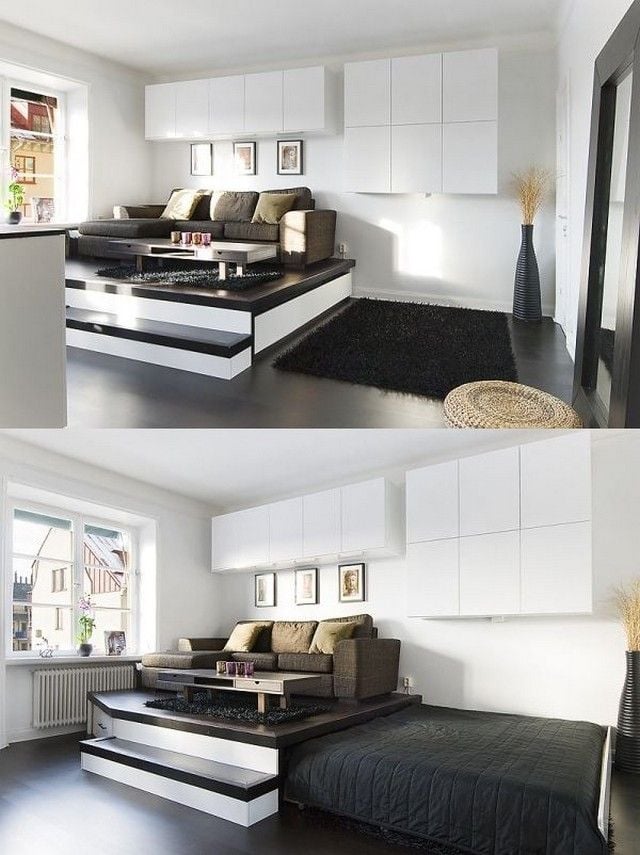 Designer Möbel weißes Wandregal System modern stilvoll
