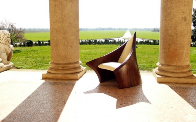 Designer Möbel Holz stilvoll modern Garten klassischer Stil