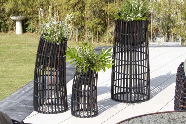 Skulpturelle designer pflanzgefäße gitter für garten-terrasse skyline design 