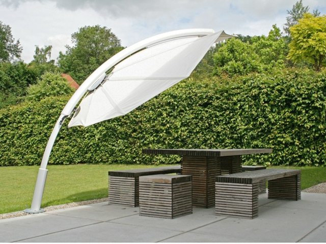 Garten Sonnenschirm Ideen stilvoll modernes Design