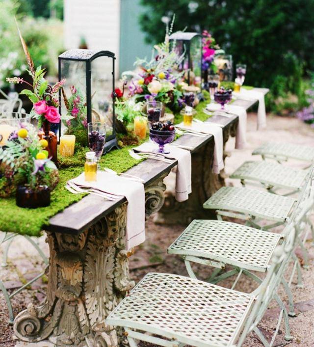  Laterne frische Blumen Tischläufer originell charmant