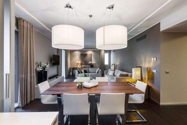 Wohnideen komfortable Möblierung moderne große hängelampe-design-klassiker