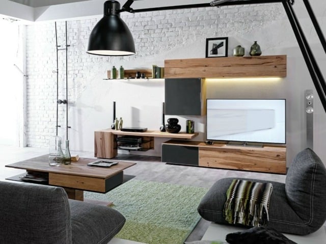 Einrichtung Ideen Wohnwand stilvoll elegant modern