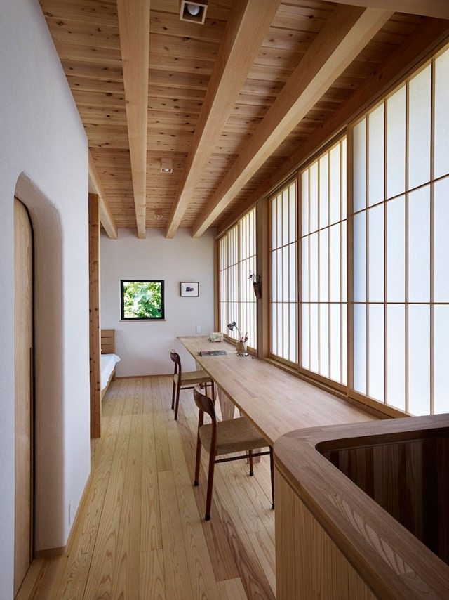 architektenhaus japan traditionelle einrichtung echtholz decke boden möbel
