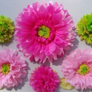 blumen zum muttertag chrysanthemen idee rosa gruen papier design