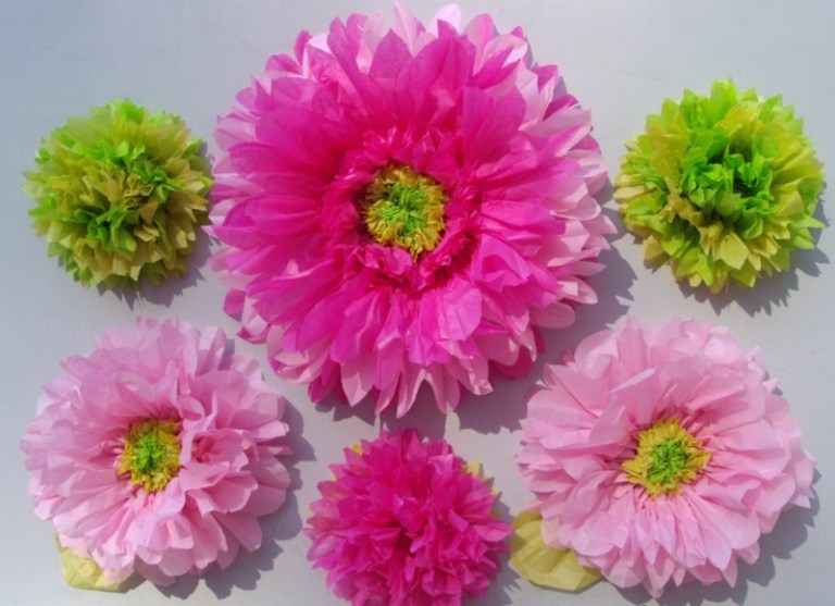 blumen zum muttertag chrysanthemen idee rosa gruen papier design