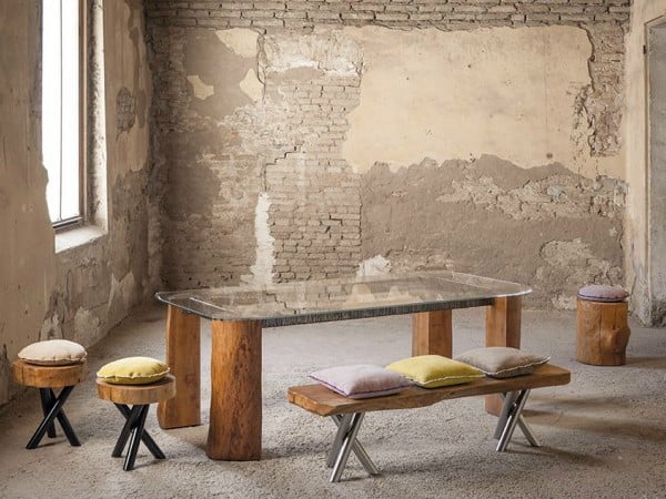 designer Möbel aus Baumstämmen serie alexander matteo bagnai
