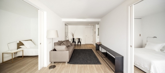 einrichtung modern minimalistisch holz dielenboden hell
