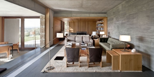 holz und beton-lifestyle trend-offene gestaltung multifunktionale wohnräume