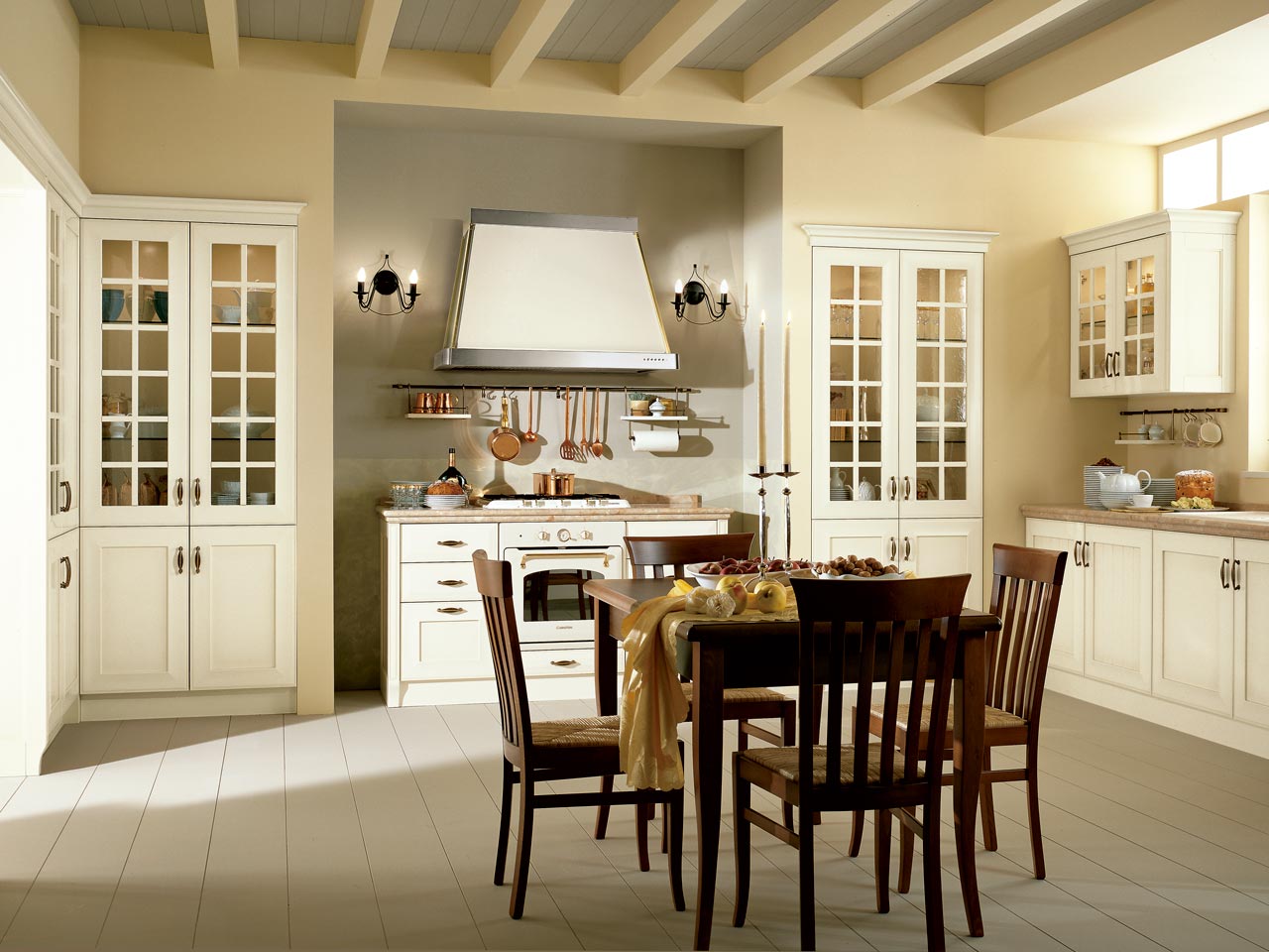 italienische küchen-Design Möbel-Essbereich-dunkles holz stühle