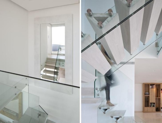 kaz duplex-wohnung treppen-modern freitragend-glasgeländer weiß