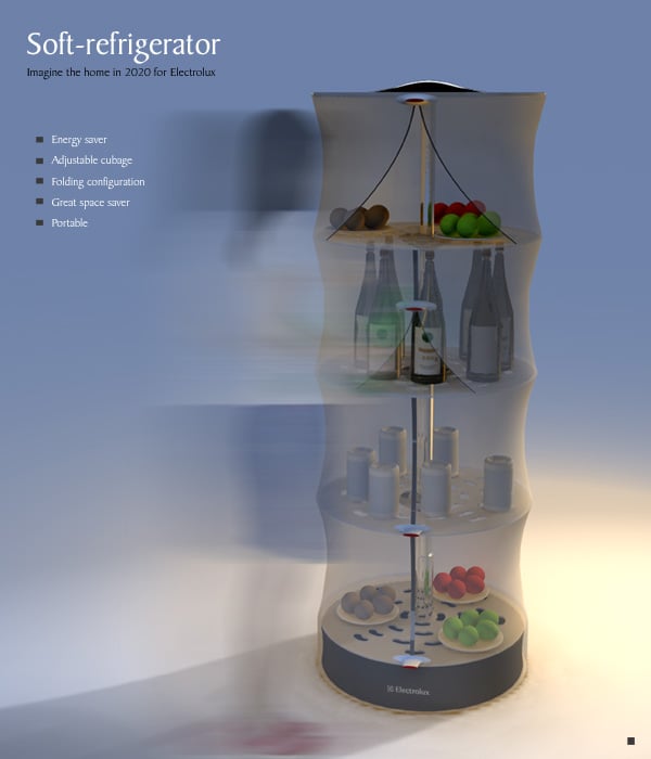 Kühlschrank-Designkonzepte kompakt soft-refrigerator electrolux