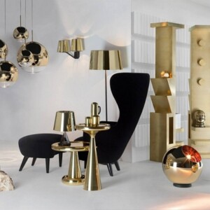 luxus-möbel gold schwarz britischen gentleman club-Tom-Dixon Milan-Design-Week-2014