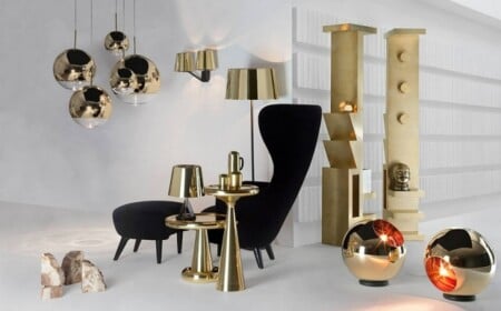 luxus-möbel gold schwarz britischen gentleman club-Tom-Dixon Milan-Design-Week-2014