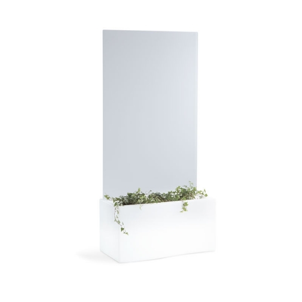 minimalistisch modern-pflanzgefäß für die wand-integrierte beleuchtung led