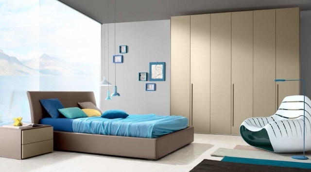 modern kleiderschrank-schlafzimmer grifflose- holzmöbel aufbewahrung Corazzin-Group