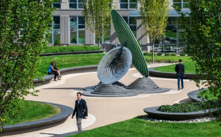 moderne Gartenskulptur Gestaltungsidee Sommer Washington Sehenswürdigkeiten