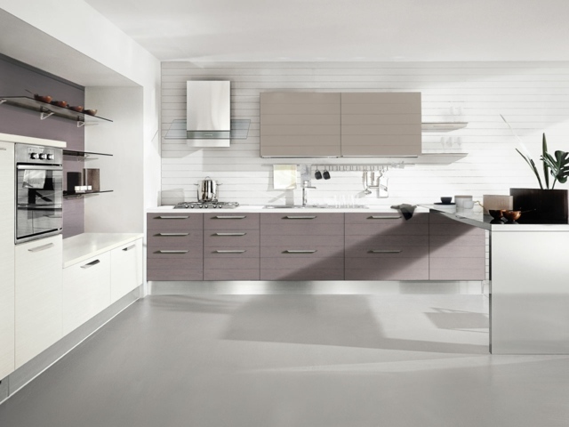 neutrale Farben weiße Küchenschränke Gestaltung Ideen
