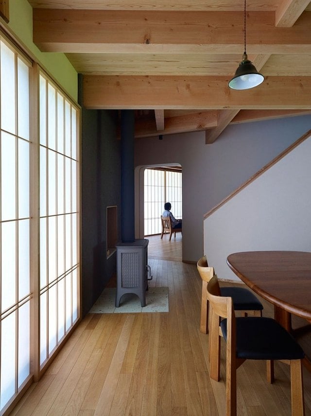moderne ferienvilla japan einrichtung shoji schiebetüren holzboden