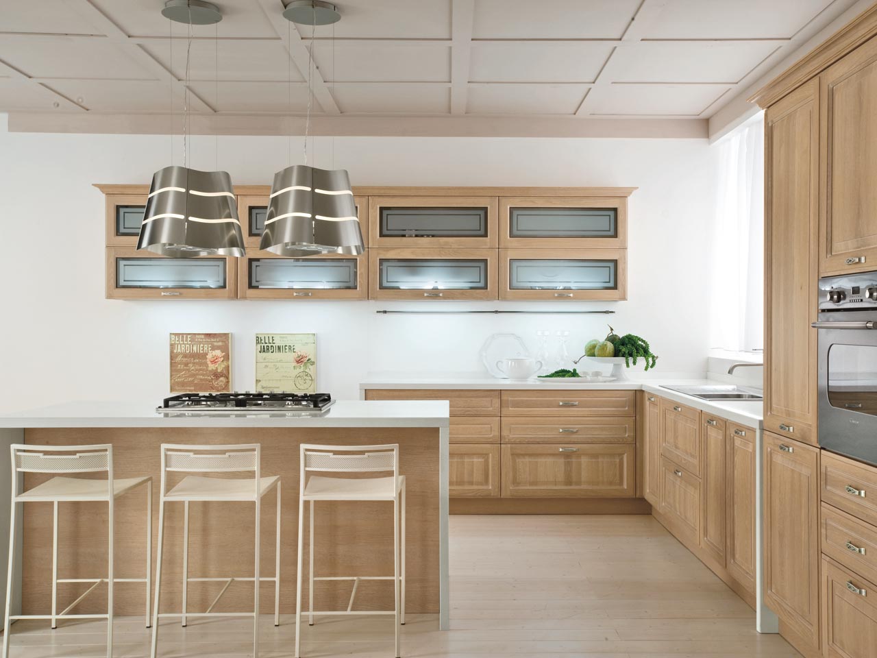 moderne holzschränke barstühle-designer küche cucine lube-italien