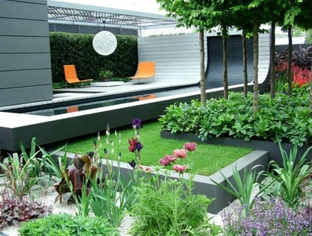 Garten Design architekturformen Pflanzenkompositionen 