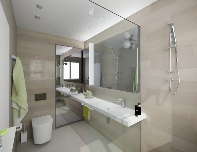 modernes bad gestaltung 2014 glaswand dusche bereich