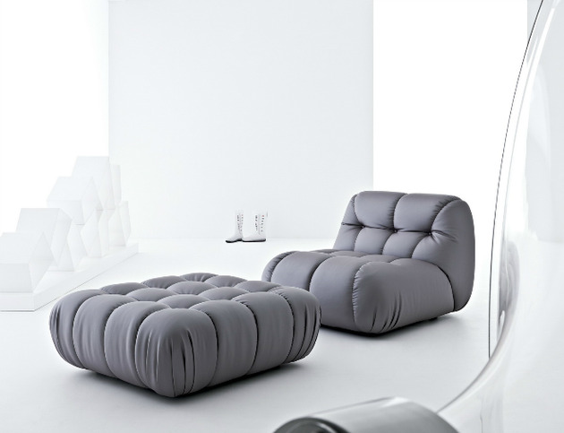 modulare Design-Sofa gepolstert sessel hocker mimo design